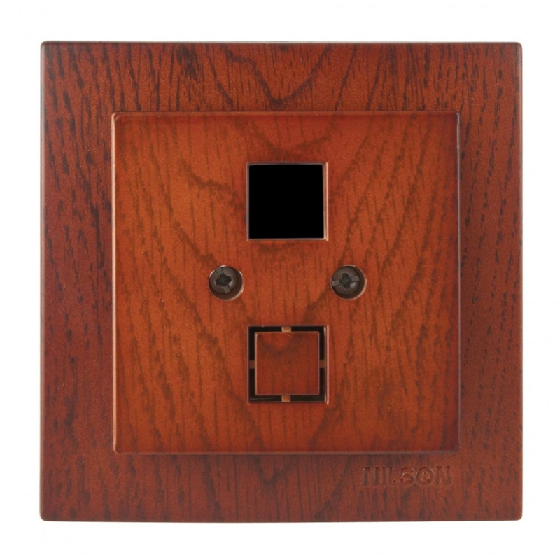 TOURAN CHERRY Data + Numeric Tel. Socket Blank Cover ალუბლისფერი როზეტი კომპიუტერი + ტელეფონი ცარიელი (გულანას გარეშე)