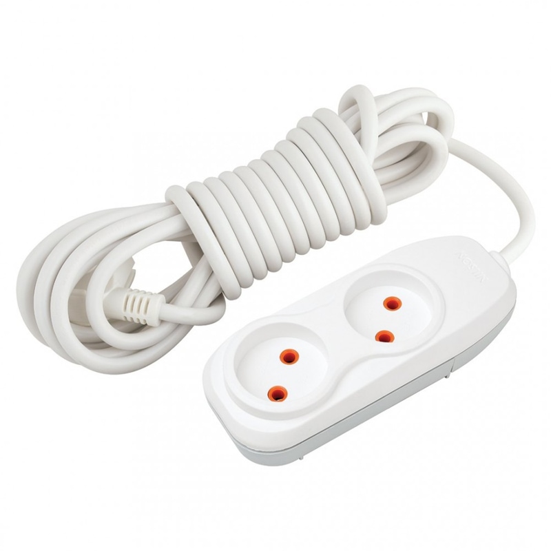 2 WAY SOCKET WITH 5Mt CABLE დამაგრძელებელი 2ადგილი  5მეტრი