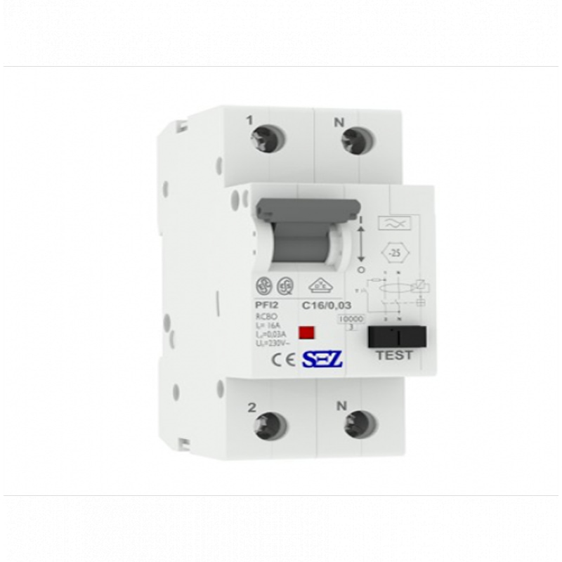 Differential aut. Circuit breaker PFI2-C 16/0,03 (10kA, 30mA)