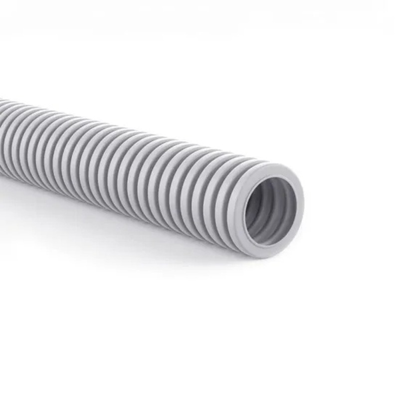 Grey Plastic Spiral 26-32 mm With Rope -ნაცრისფერი გოფრირებული მილი    26-32მმ