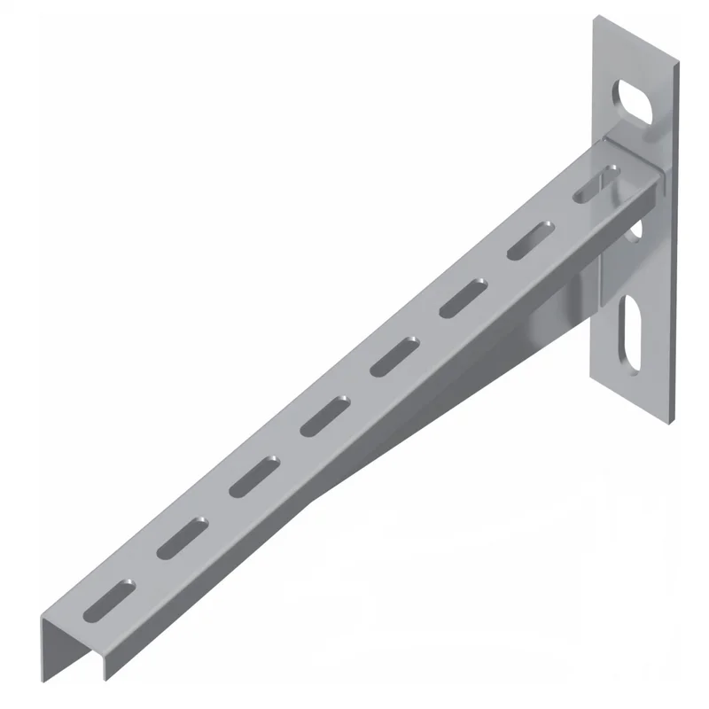 მეტალის არხის კედელზე სამაგრი 310 მმ Wall Bracket (welded) L:310 - EG