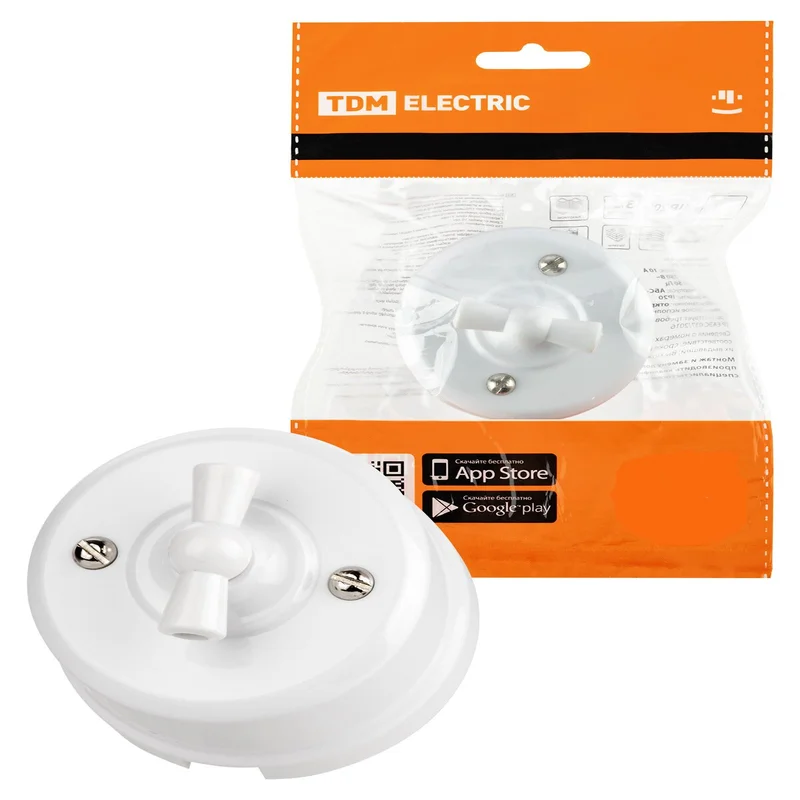 ჩამრთველი 2 კლ. თეთრი (Vivi) SQ1820-1006 TDM