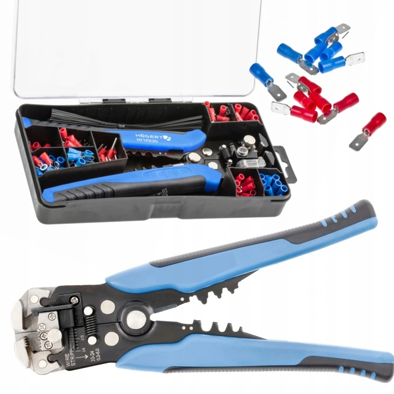 Автоматический инструмент для снятия изоляции HOGERT, передняя панель 200 мм + разъемы HT1P230