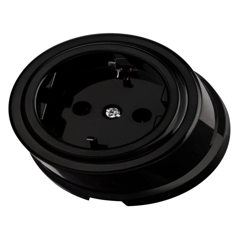 როზეტი 16ა. შავი (Vivi) SQ1820-1212 TDM