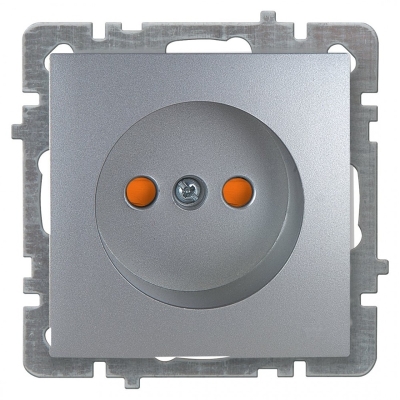 TOURAN  MECH + COVER SILVER Child Protection Socket ვერცხლისფერი როზეტი დამცავით 