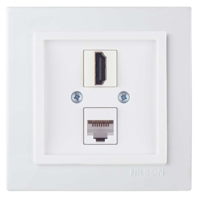 USB + DATA CAT5 Socket (No Charge) with JACK