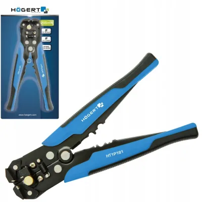 HT1P181 კაბელის საფრცქვნელი 205 მმ, 0,2-6 მმ Automatic wire stripper 205 mm, 0,2-6 mm (10/40)