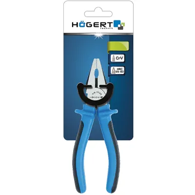 HT1P006 ბრტყელტუჩა უნივერსალური Combination pliers 160 mm Hoegert (6/60)